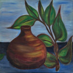Untitled (Jar and Leaves
