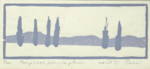 Peupliers sous la pluie