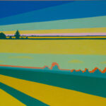 Champ de canola près de Elk Lake